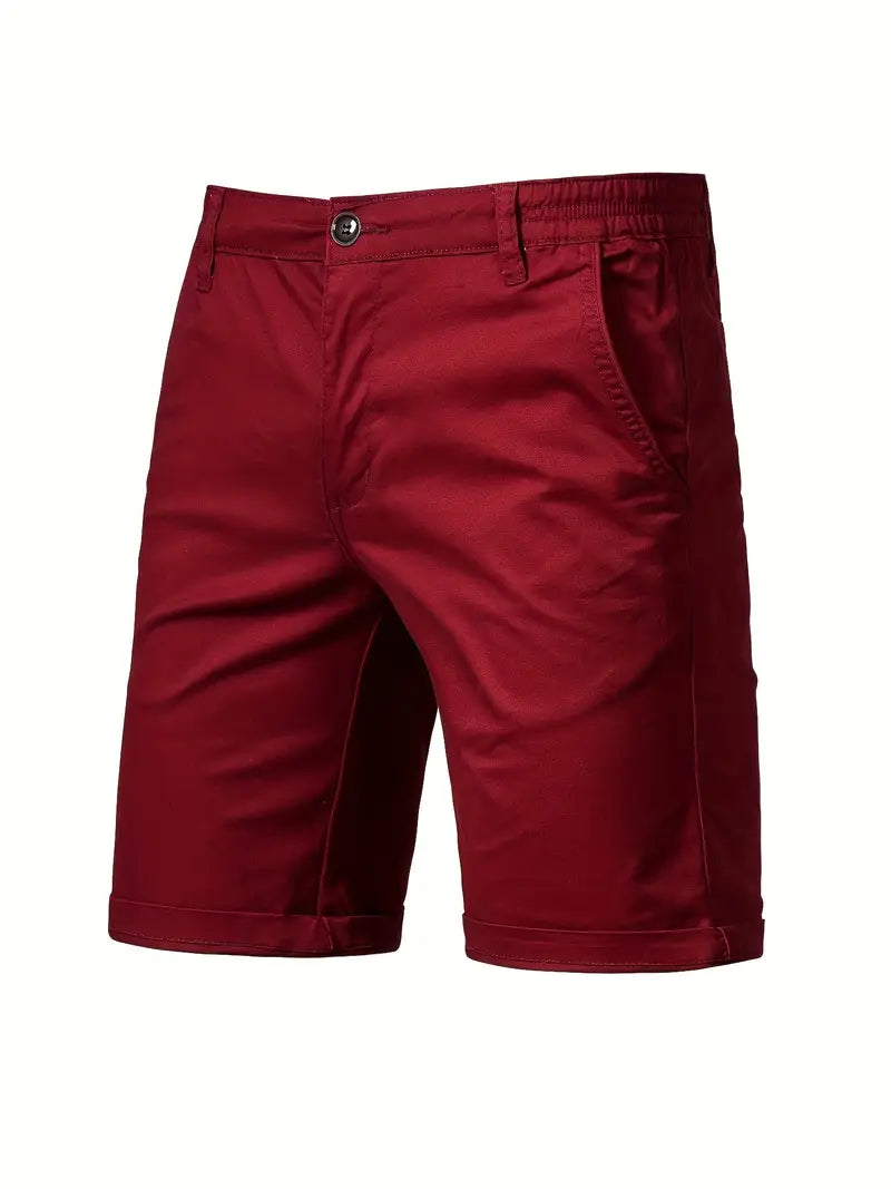 Classic Burgundy Chino Shorts